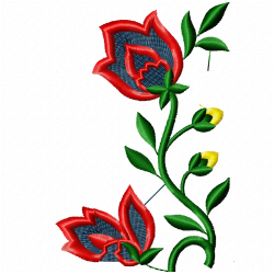 Flowers And Tree Embroidery Design 2 Flowers And Tree Embroidery Design 2